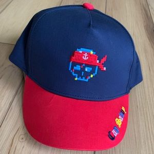 NWT Miniso Life baseball cap hat: blue and red embroidered, new with tags